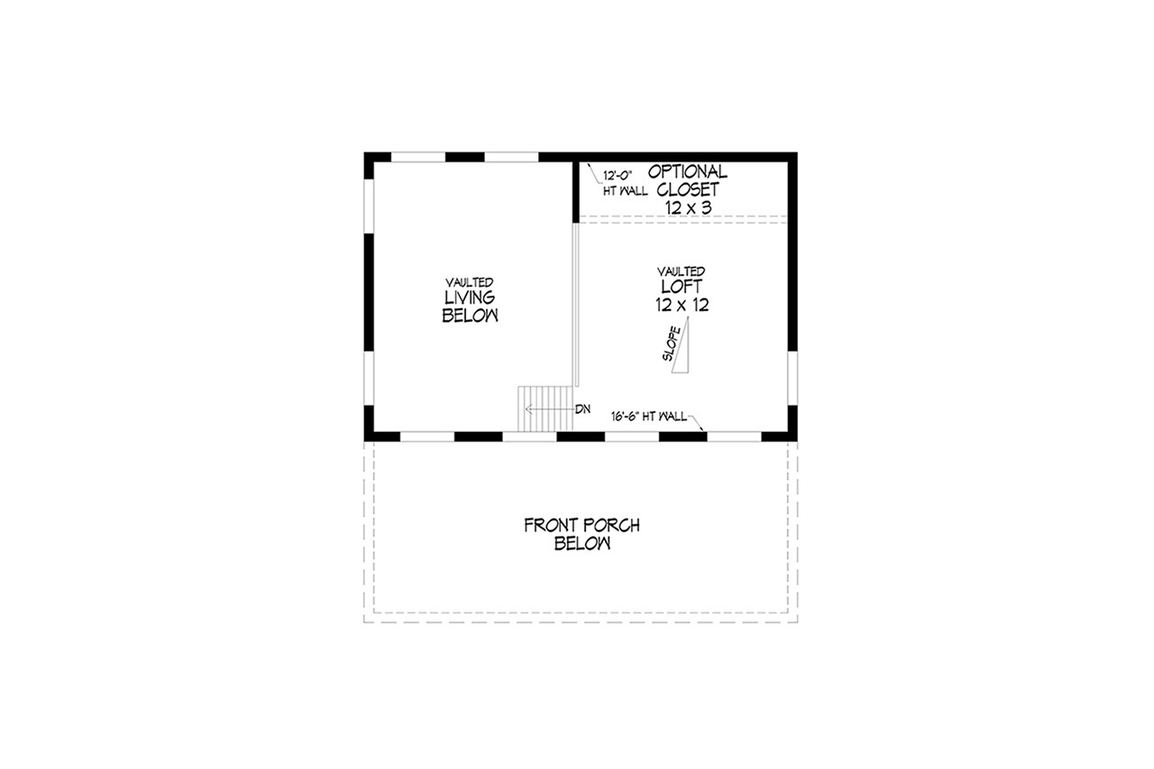 Contemporary House Plan - Cathedral Ledge Getaway 11052 - 2nd Floor Plan