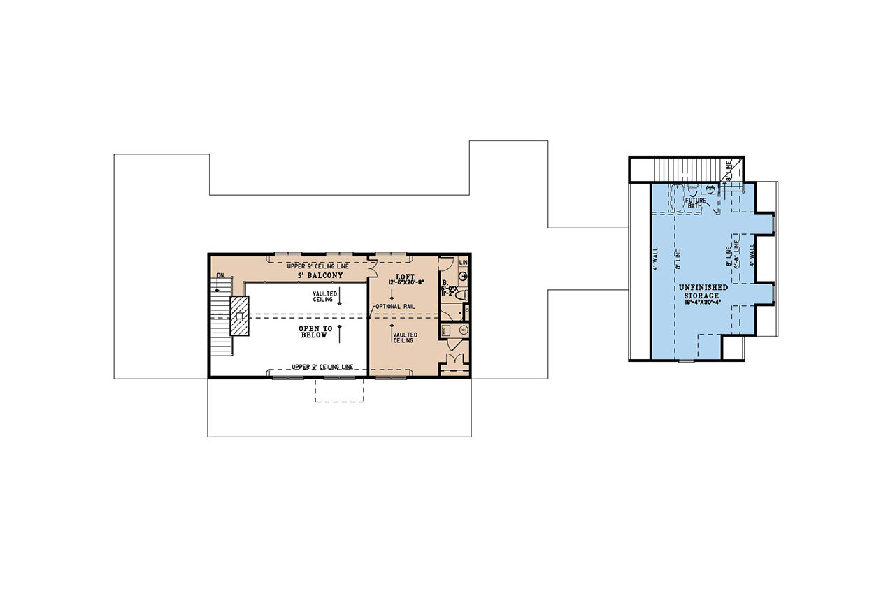 Farmhouse House Plan - Austin Farms 53344 - 2nd Floor Plan