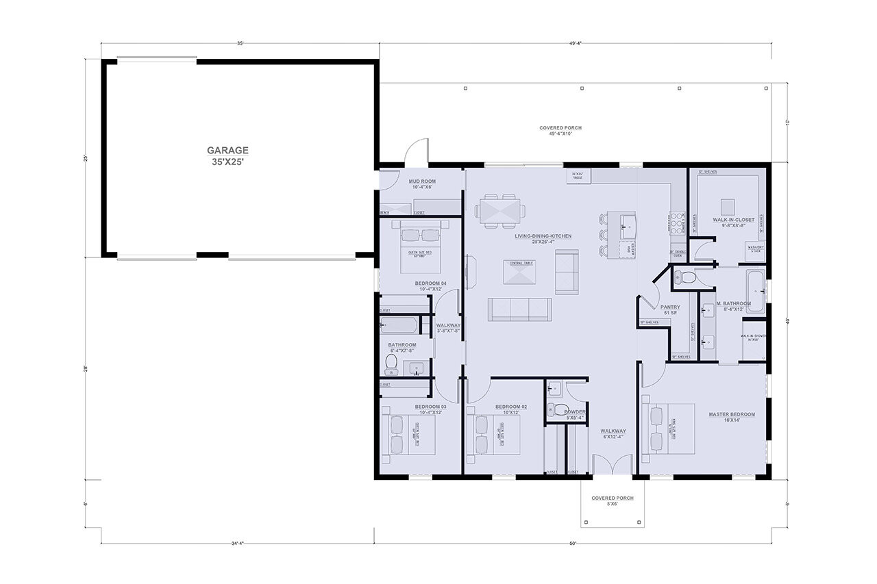Traditional House Plan - Easton 17026 - 1st Floor Plan