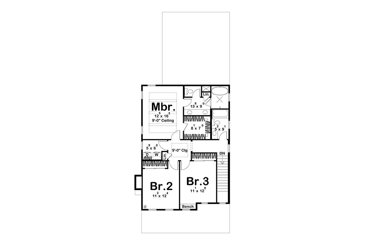 Farmhouse House Plan - Sugarcrest 81771 - 2nd Floor Plan