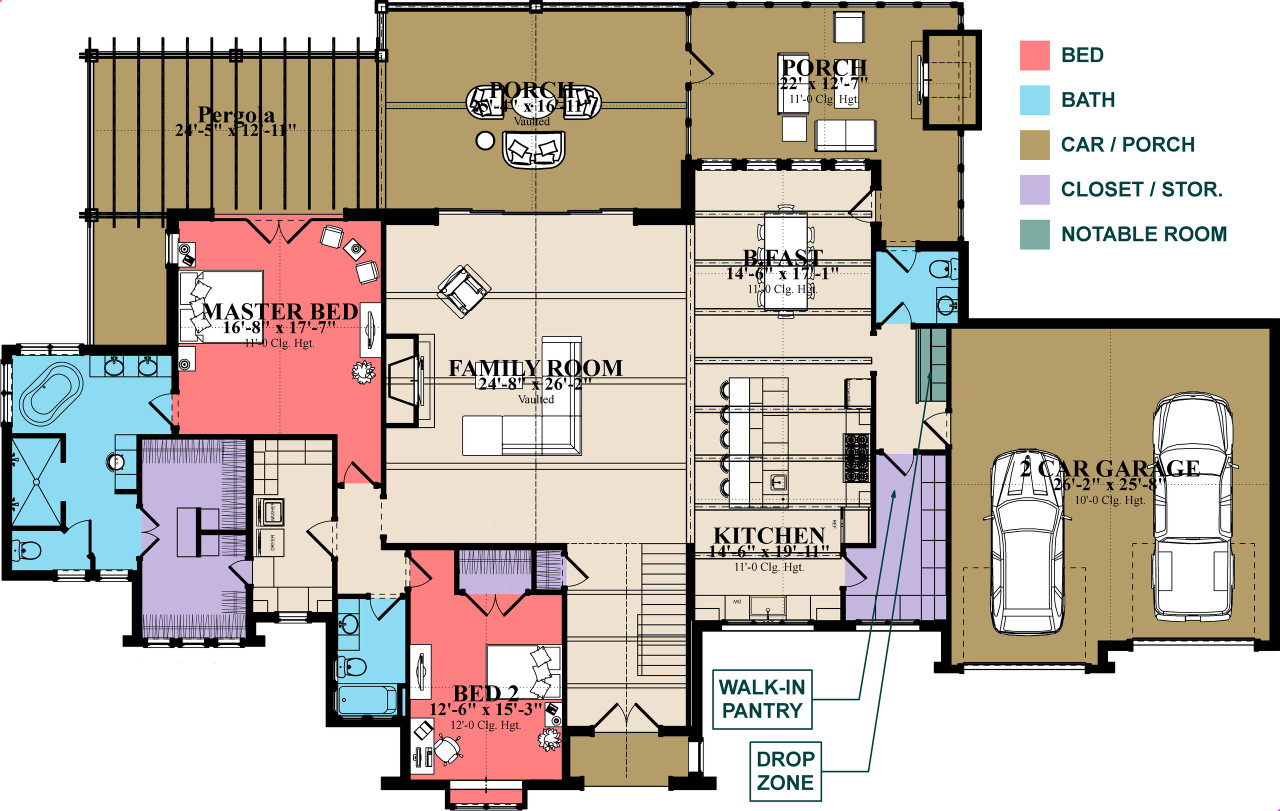 European House Plan - Benfield Manor 96752 - 1st Floor Plan