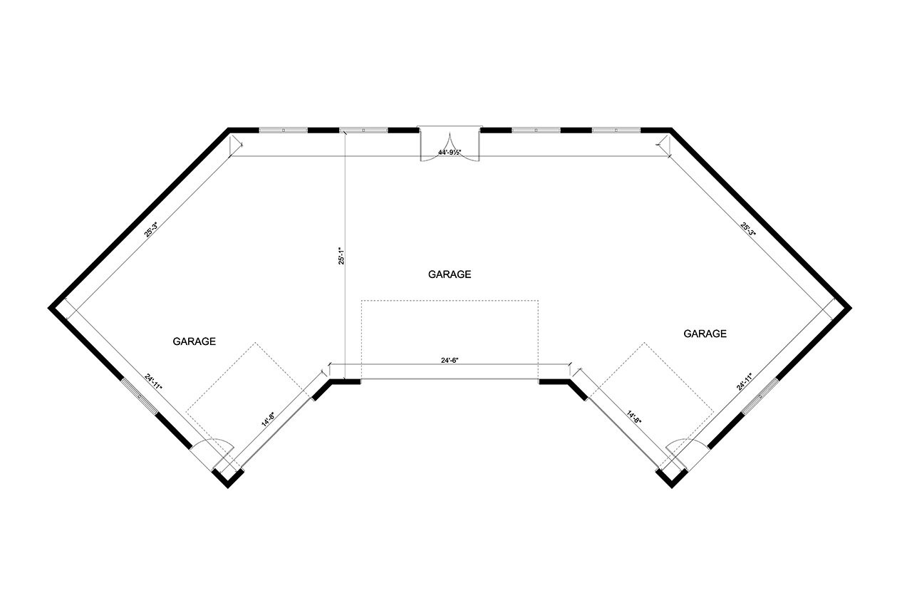 Traditional House Plan - Young Garage 41900 - 1st Floor Plan