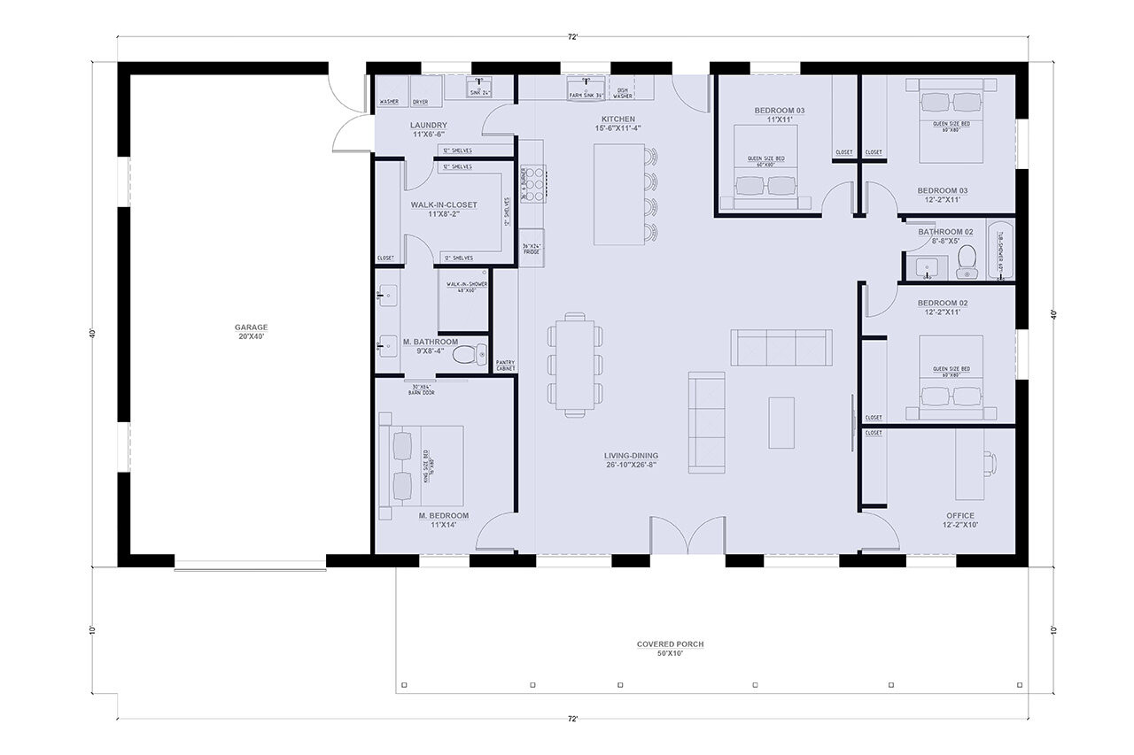 Traditional House Plan - Jacob 25230 - 1st Floor Plan