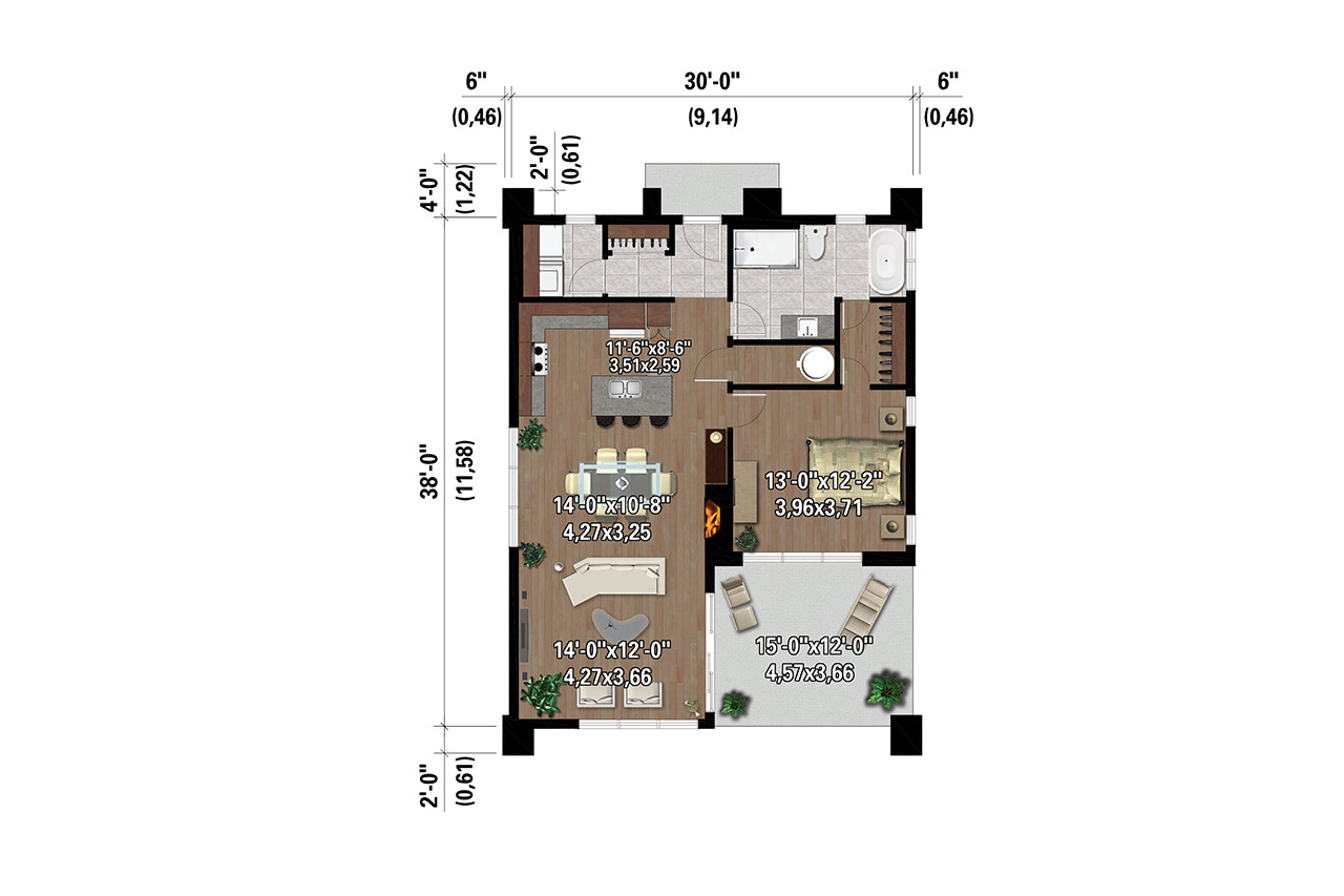 European House Plan - 74181 - 1st Floor Plan