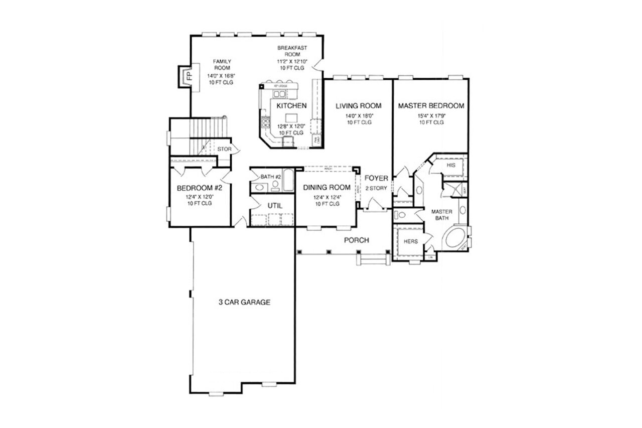 Cottage House Plan - Albracca 28558 - 1st Floor Plan