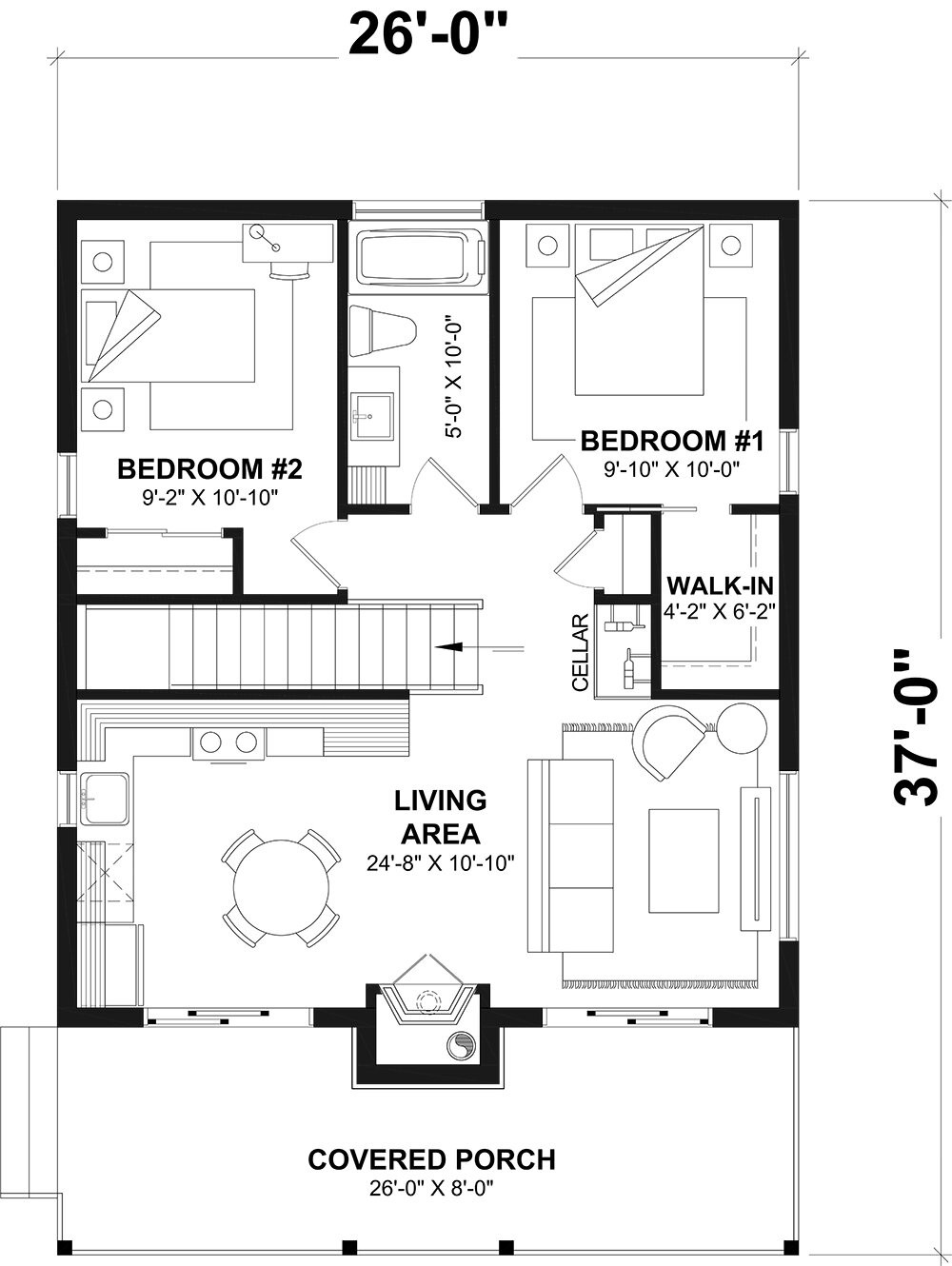 Mountain Rustic House Plan - Bonzai 2 31544 - 1st Floor Plan