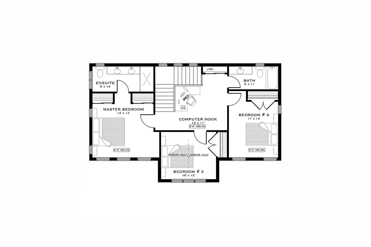 Secondary Image - Farmhouse House Plan - Tranquil Acres 22725 - 2nd Floor Plan