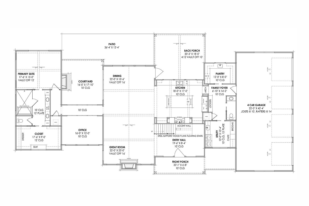 Farmhouse House Plan - 21688 - 1st Floor Plan