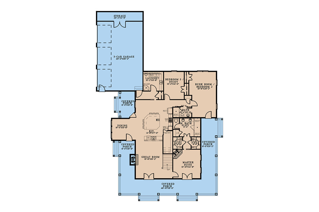 Farmhouse House Plan - Whisperwind Acres 23638 - 1st Floor Plan
