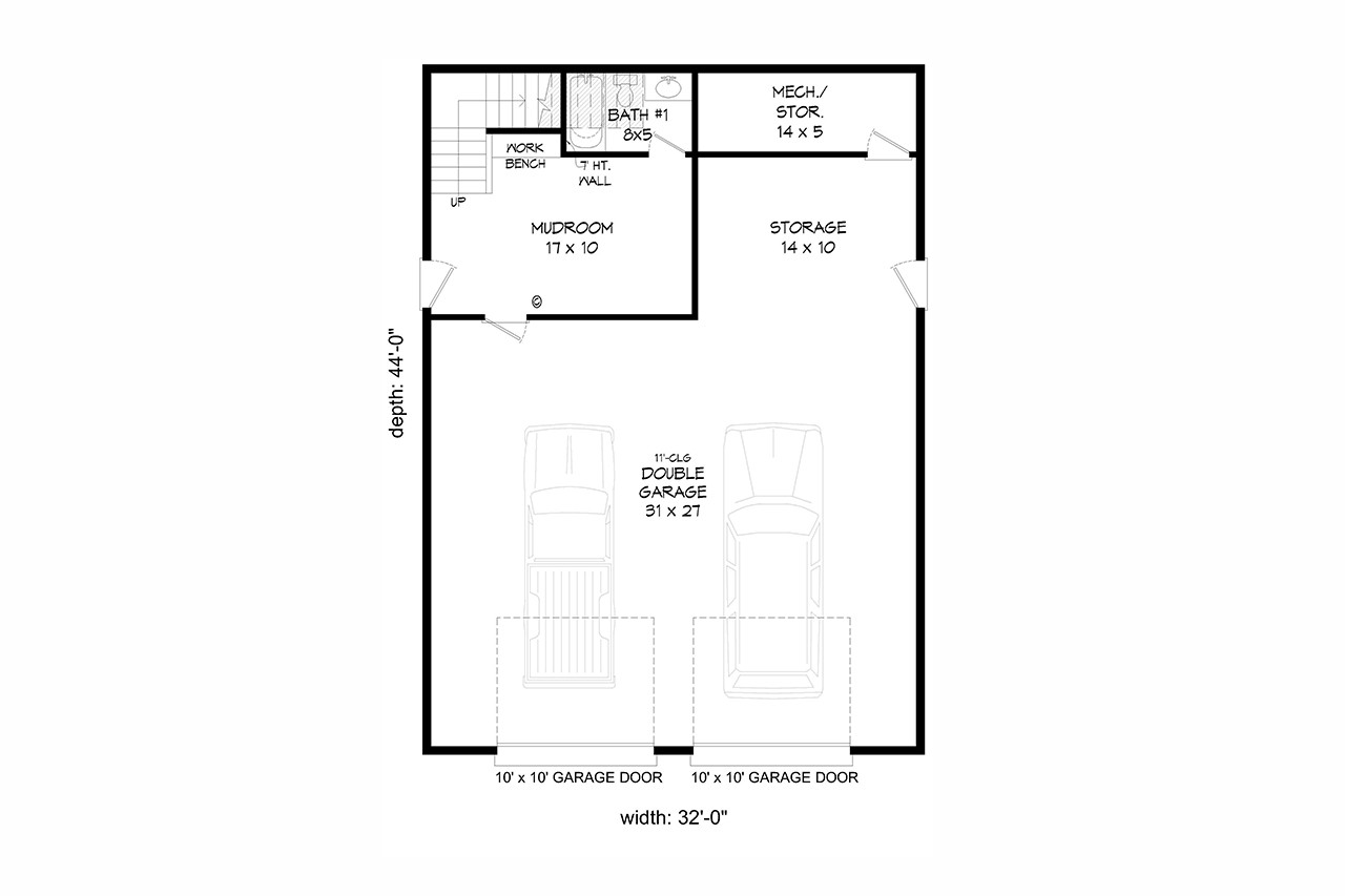 Farmhouse House Plan - Cedar Mill Barn 36064 - 1st Floor Plan