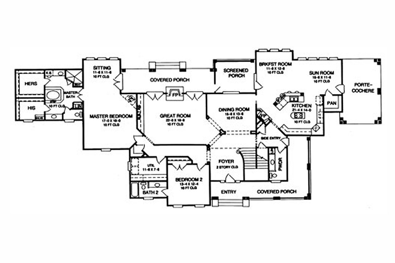 Farmhouse House Plan - Cedar Park 16772 - 1st Floor Plan