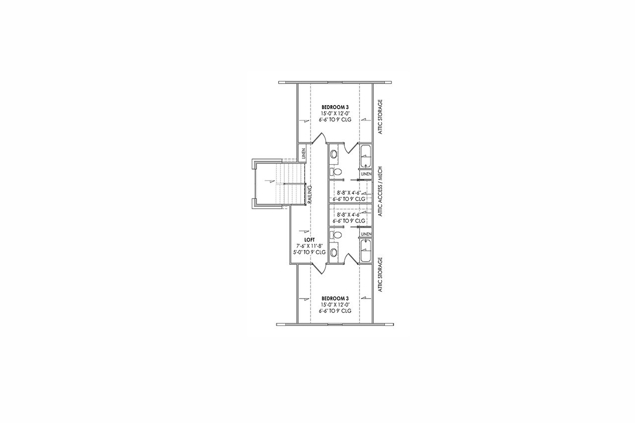 Modern House Plan - 42721 - 2nd Floor Plan