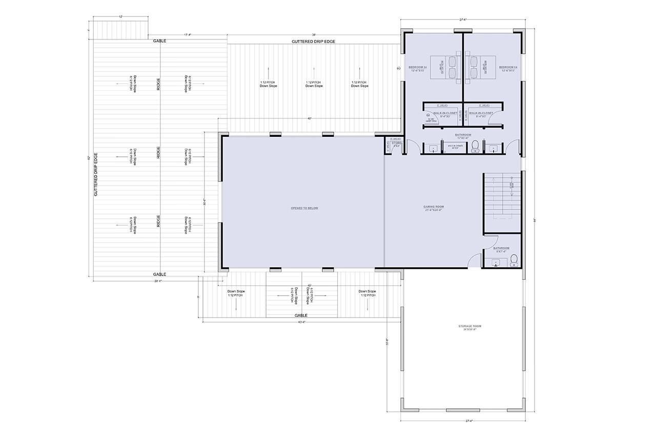Secondary Image - Farmhouse House Plan - Quinn 66436 - 2nd Floor Plan