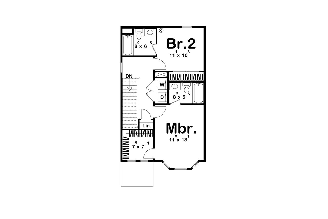 Victorian House Plan - Mclaren 62743 - 2nd Floor Plan