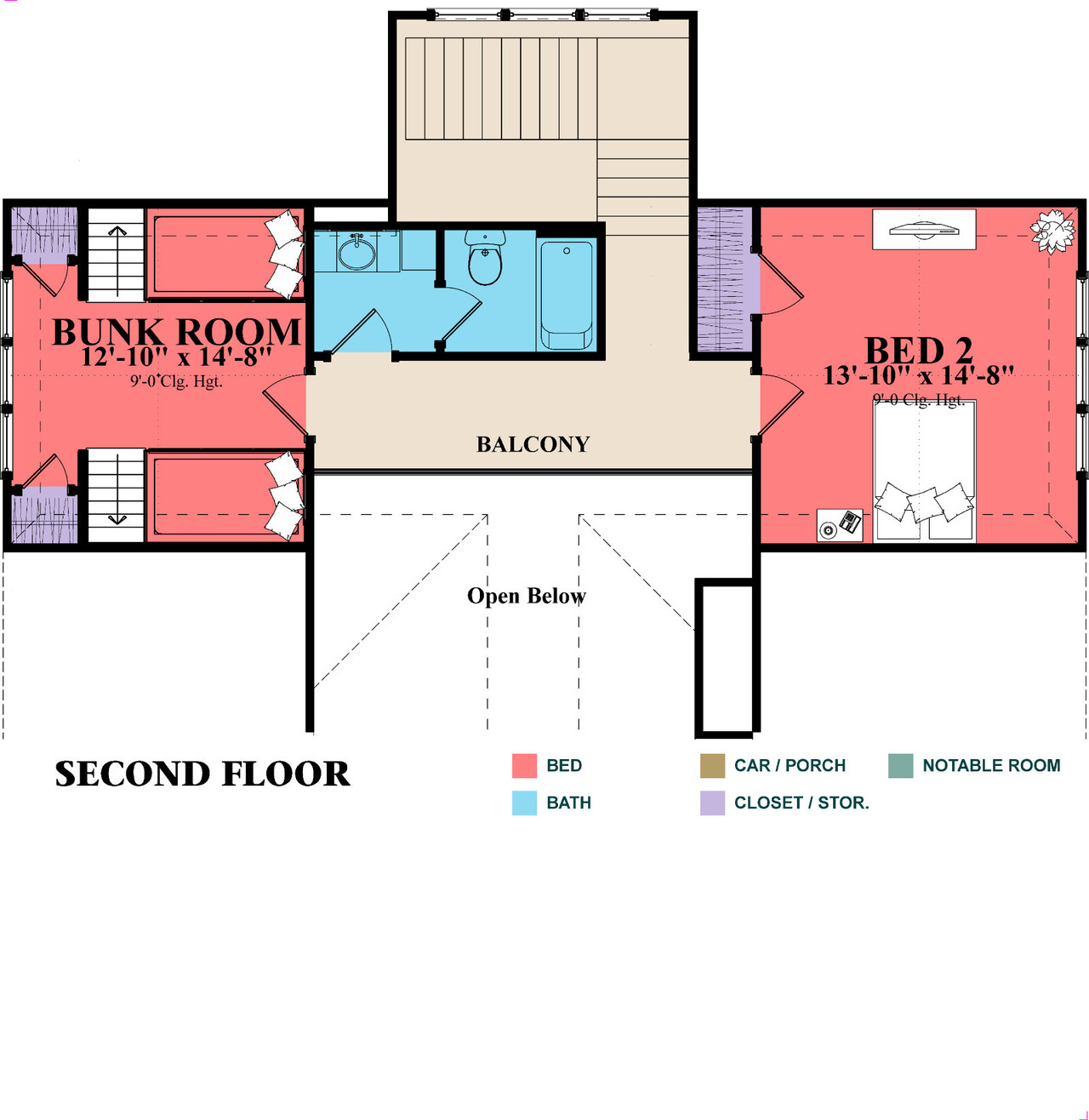 Craftsman House Plan - Dockwood 79944 - 2nd Floor Plan