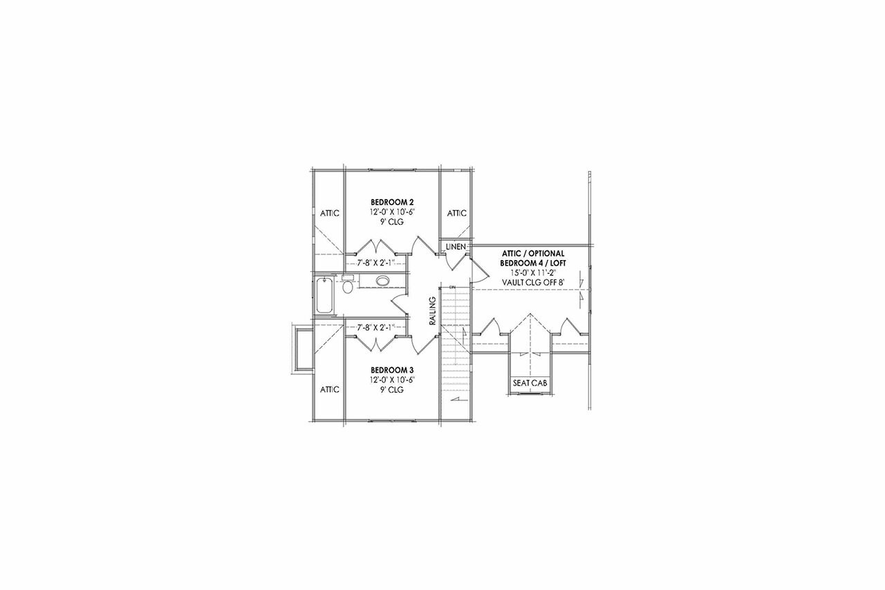 Secondary Image - Farmhouse House Plan - 64191 - 2nd Floor Plan