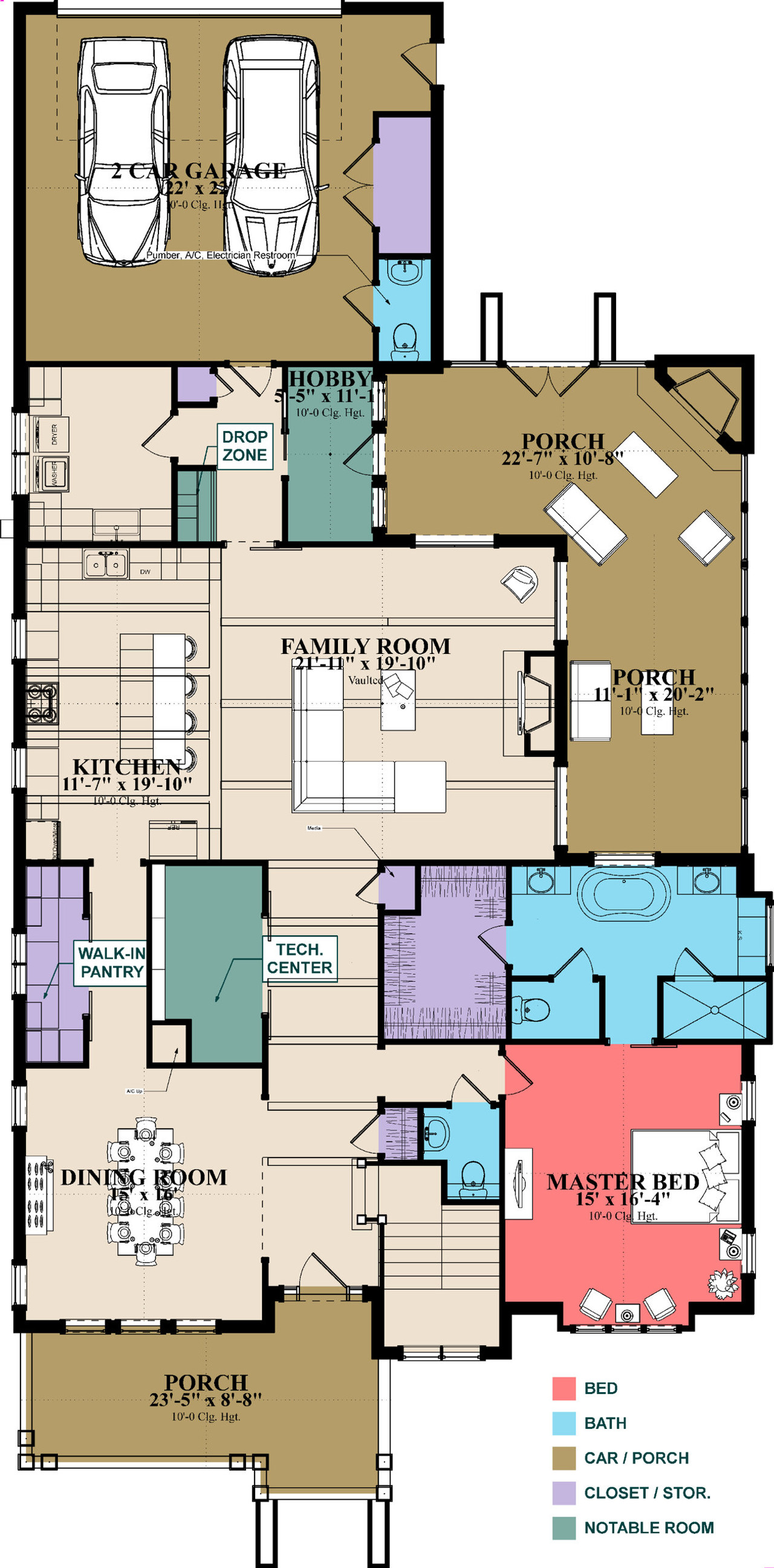 Farmhouse House Plan - Valonia 55290 - 1st Floor Plan