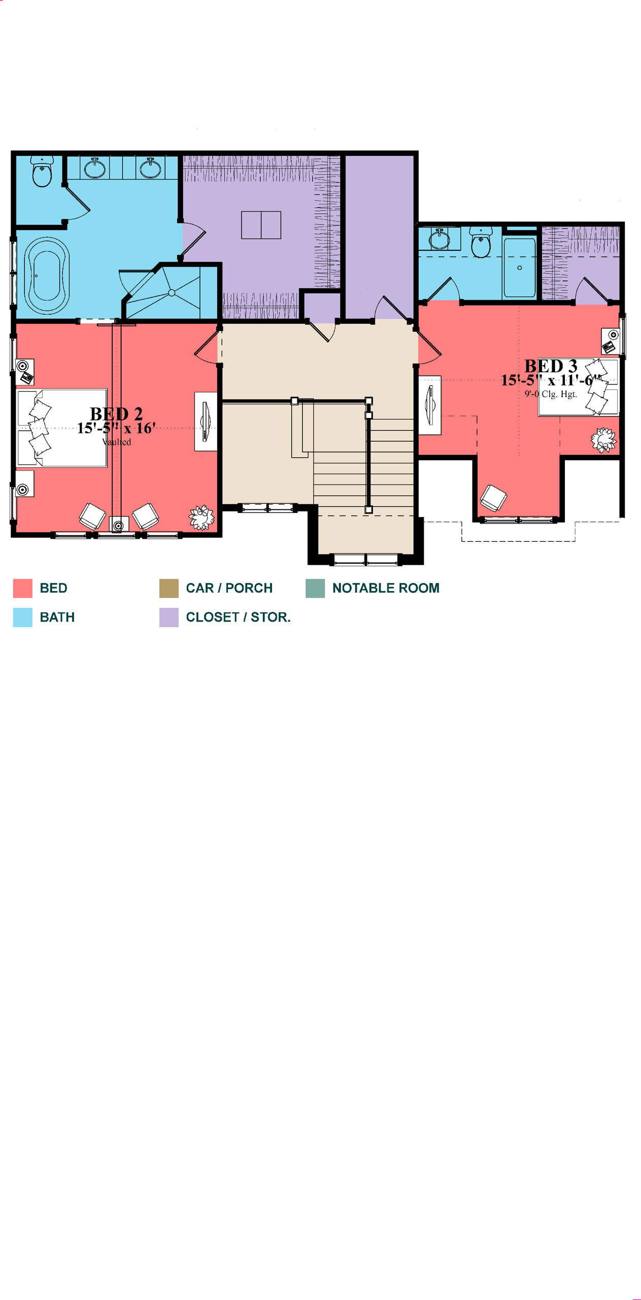 Farmhouse House Plan - Valonia 55290 - 2nd Floor Plan