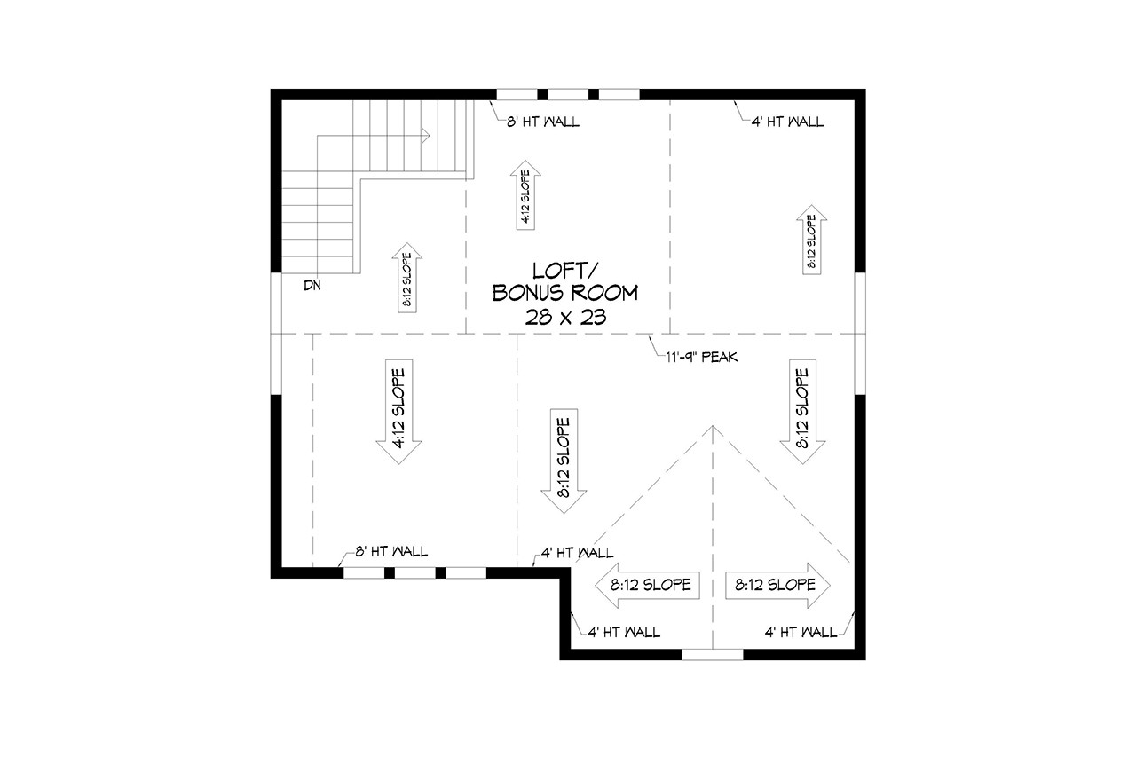 Secondary Image - Farmhouse House Plan - Bergner Garage 20414 - 2nd Floor Plan