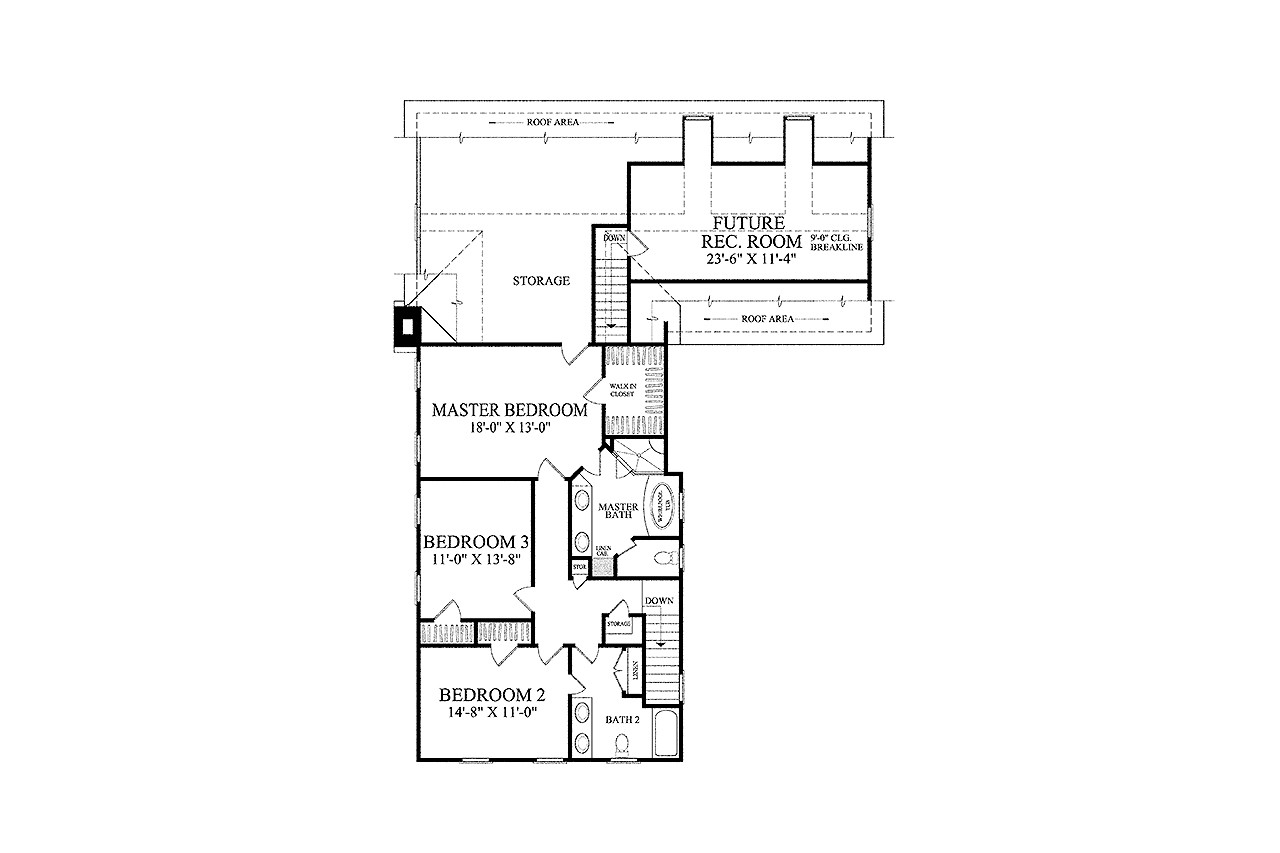 Secondary Image - Country House Plan - Cedar Grove 93893 - 2nd Floor Plan