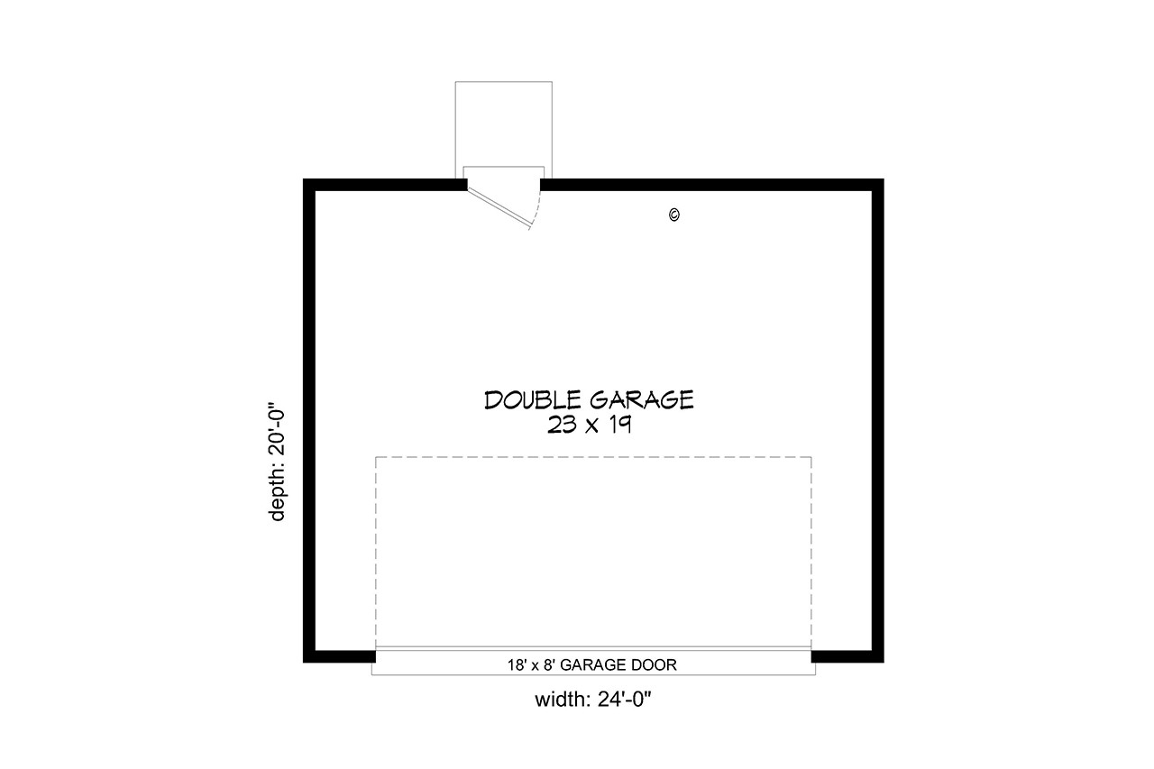 Colonial House Plan - Alhambra Garage 21045 - 1st Floor Plan