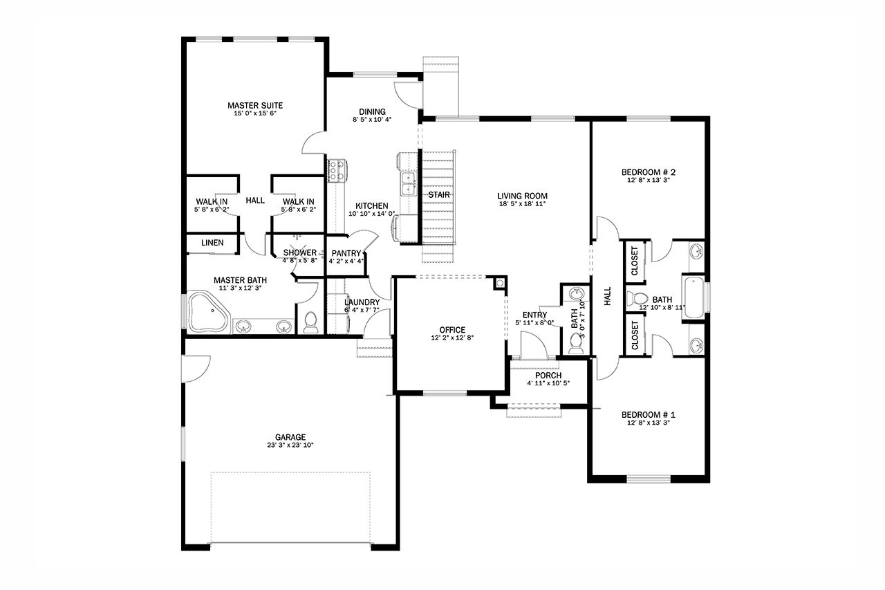 Traditional House Plan - Summerfield 37428 - 1st Floor Plan