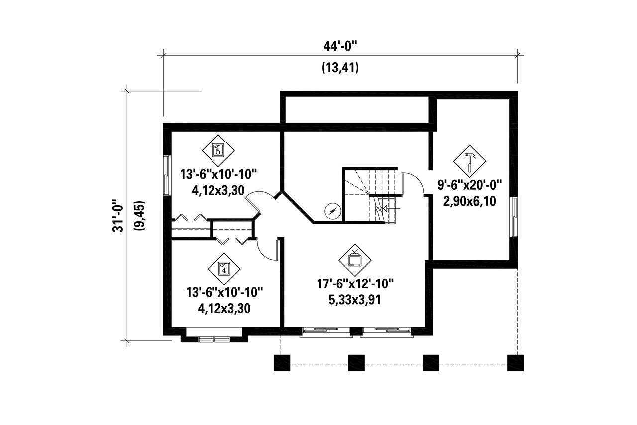 Country House Plan - 88546 - Basement Floor Plan