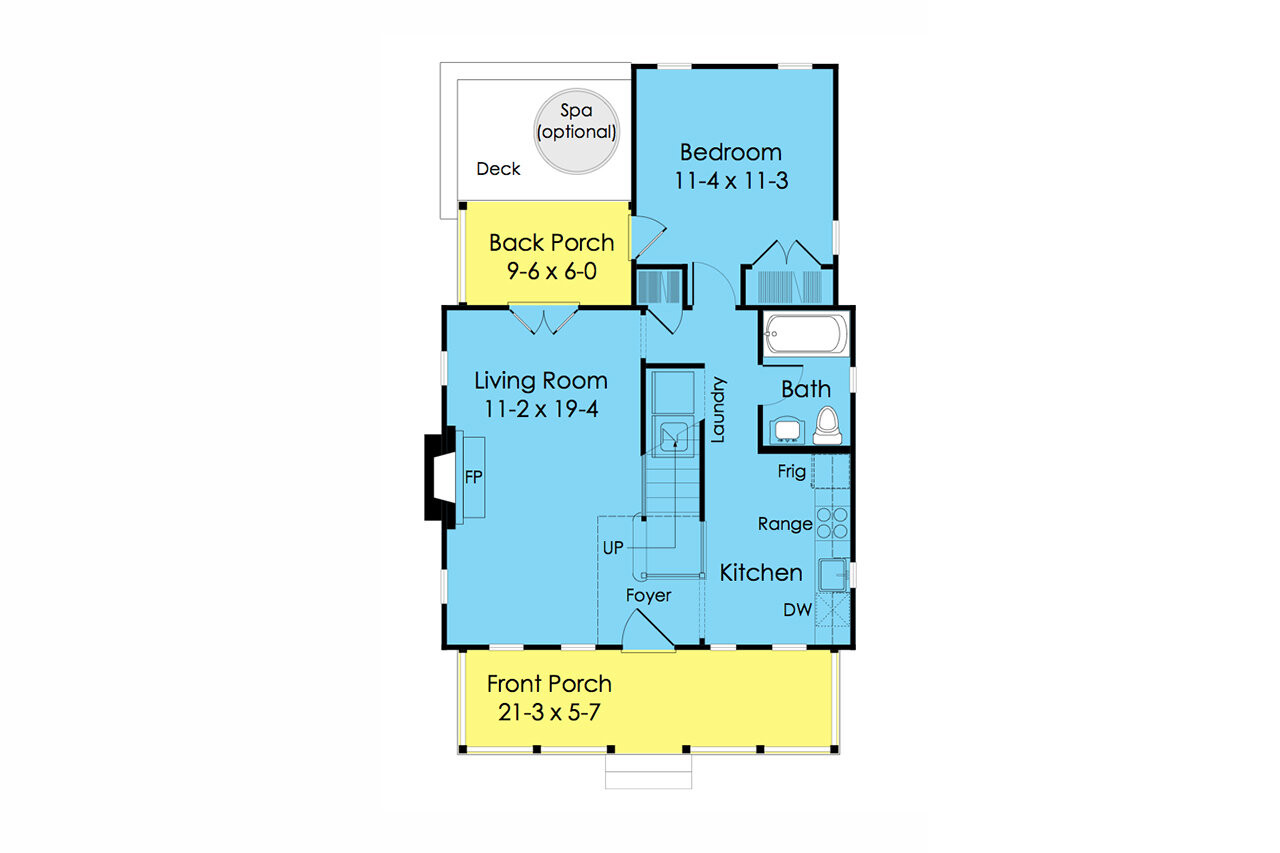 Cottage House Plan - Eureka 53287 - 1st Floor Plan