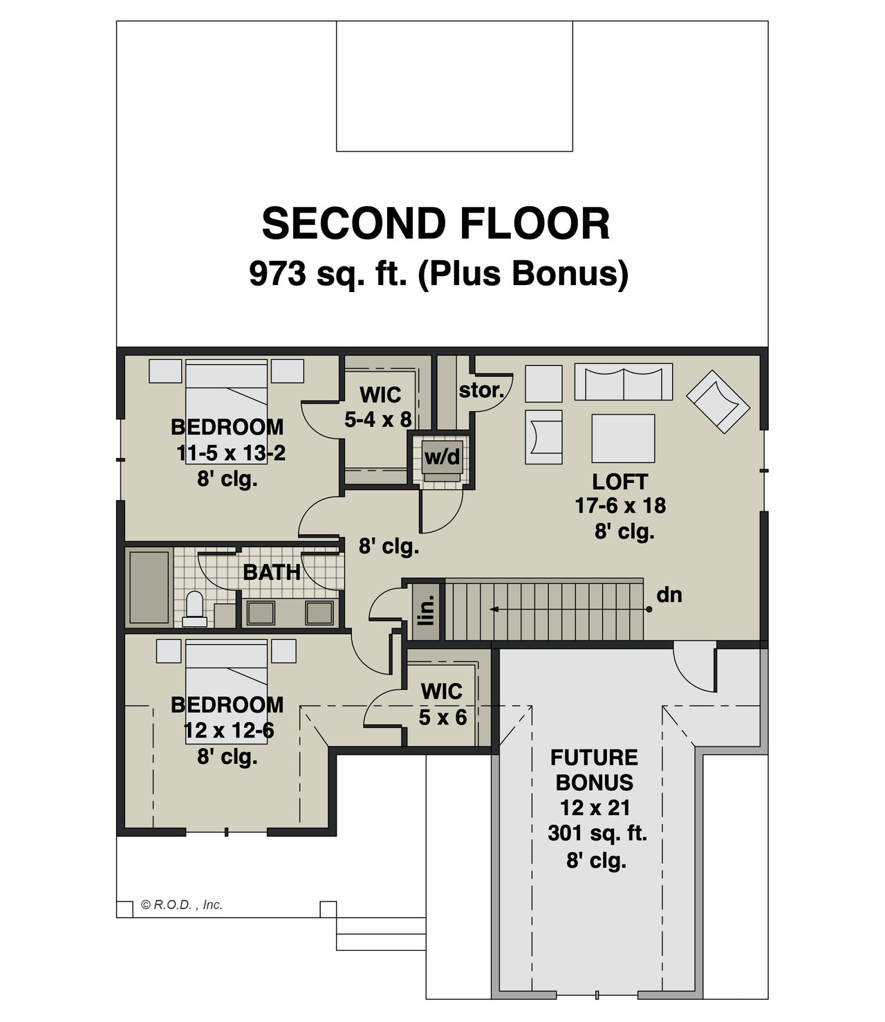 Farmhouse House Plan - Belmont 62778 - 2nd Floor Plan