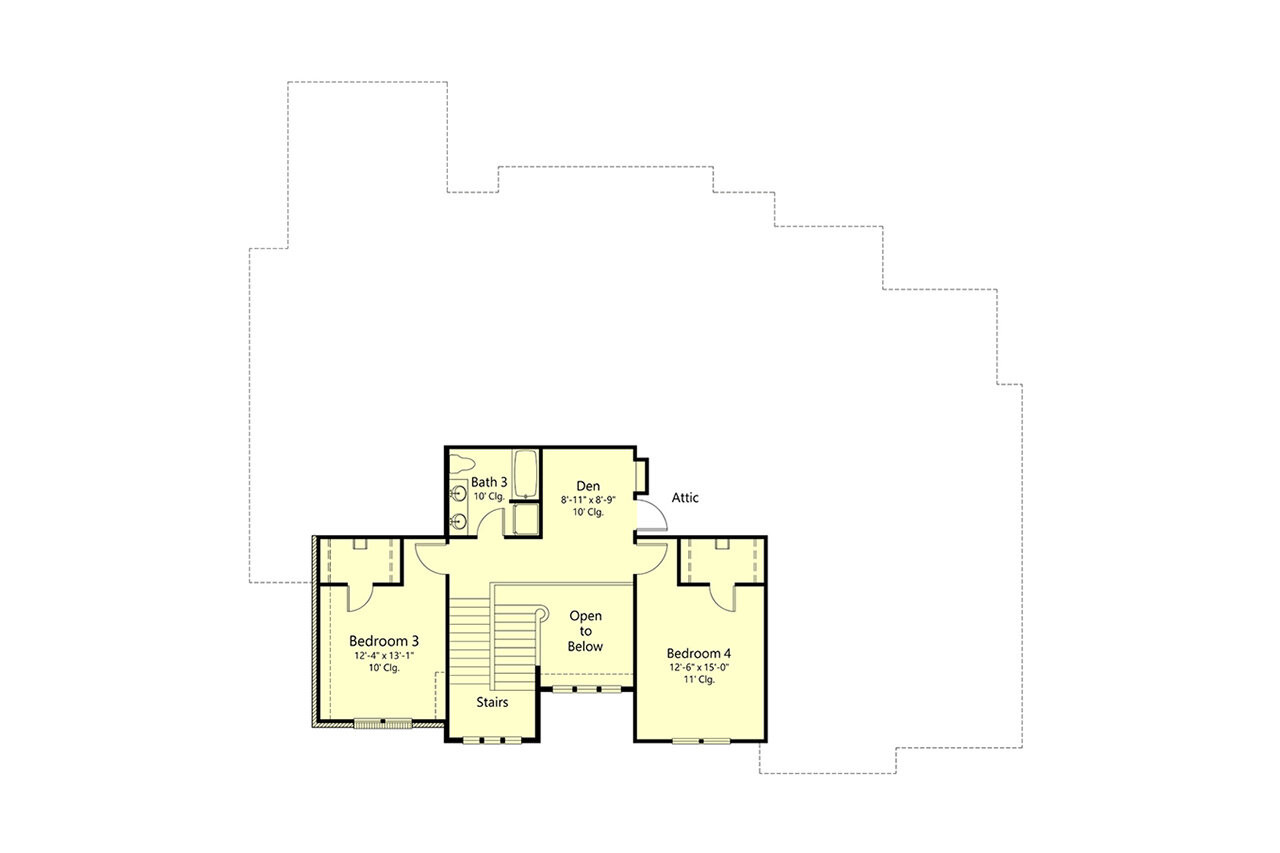 European House Plan - 65952 - 2nd Floor Plan