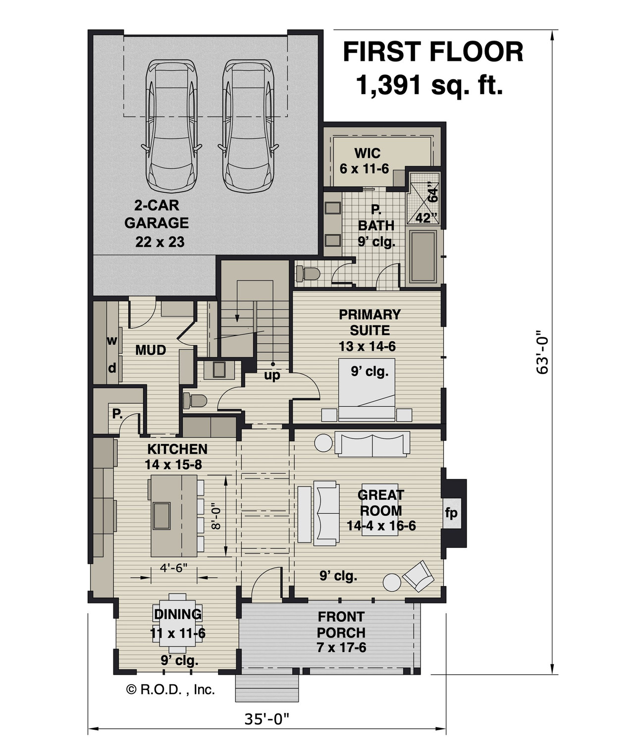Traditional House Plan - Eastwood 42488 - 1st Floor Plan