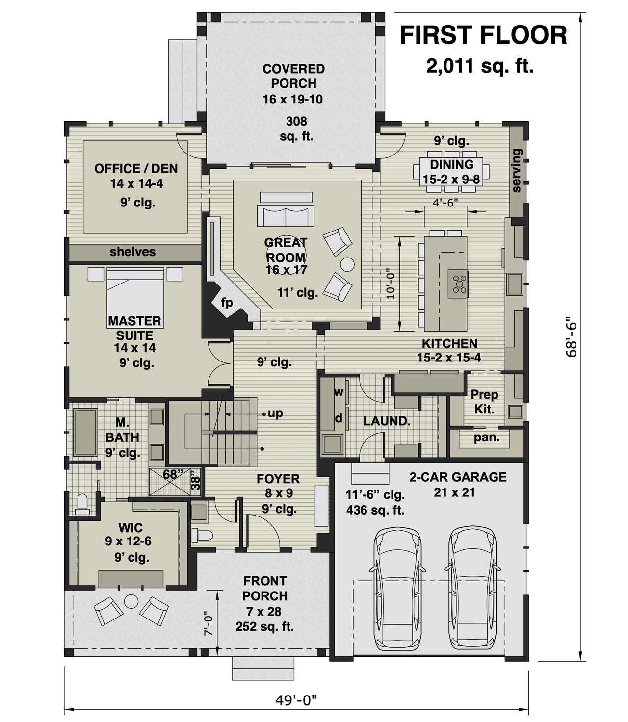 Farmhouse House Plan - Delta 26416 - 1st Floor Plan