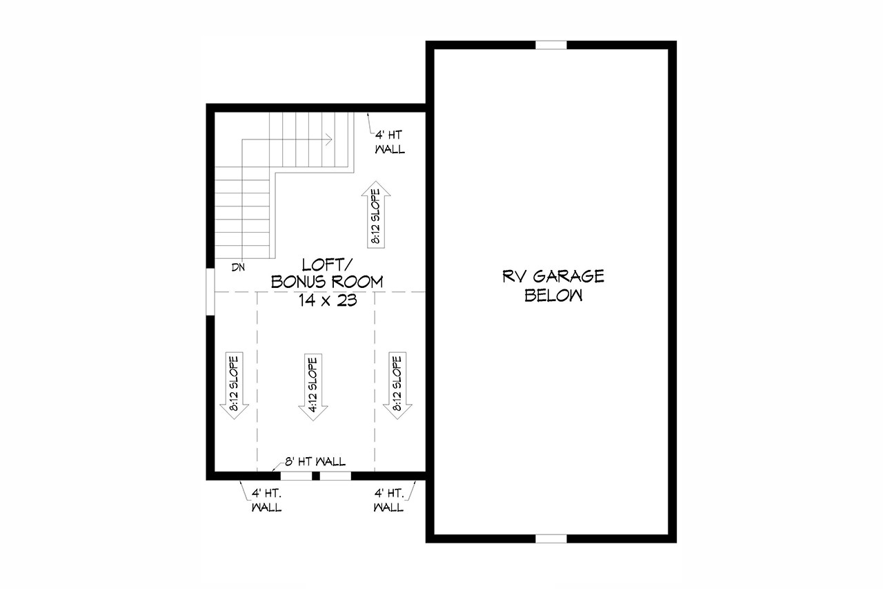 Traditional House Plan - Milton RV Garage 36883 - 2nd Floor Plan
