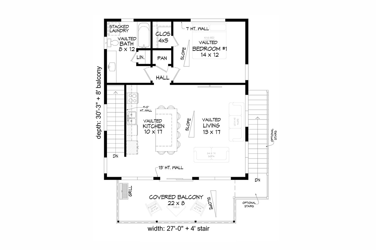 Secondary Image - Modern House Plan - Morris Ferry Overlook 2 36674 - 2nd Floor Plan