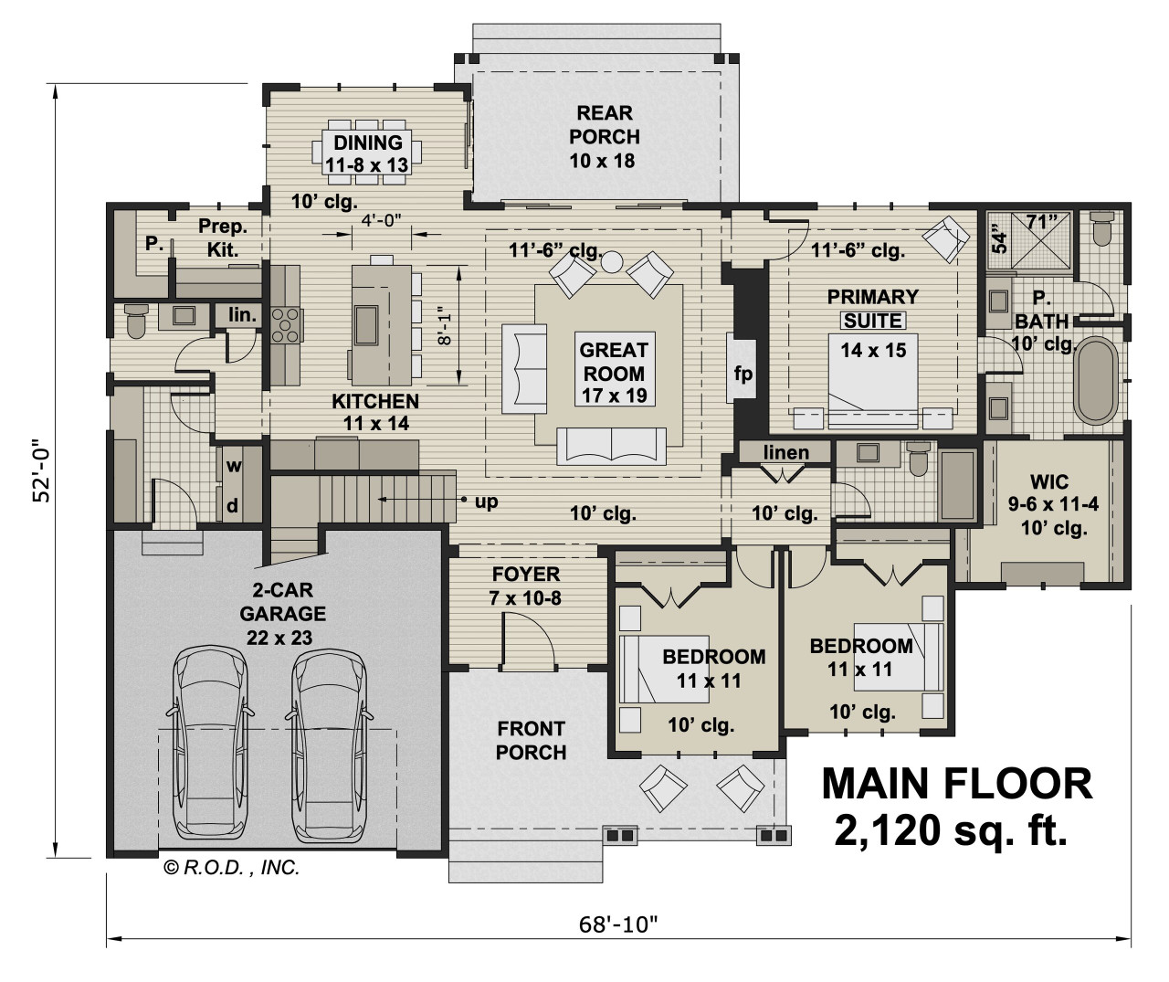 Farmhouse House Plan - Newport 27396 - 1st Floor Plan
