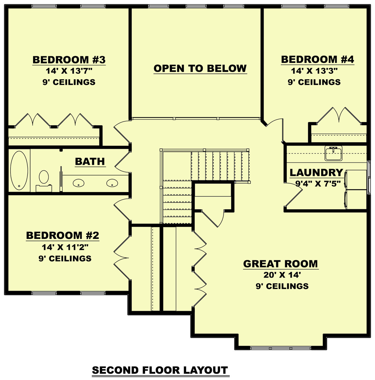 Secondary Image - Traditional House Plan - The Kiln 42774 - 2nd Floor Plan
