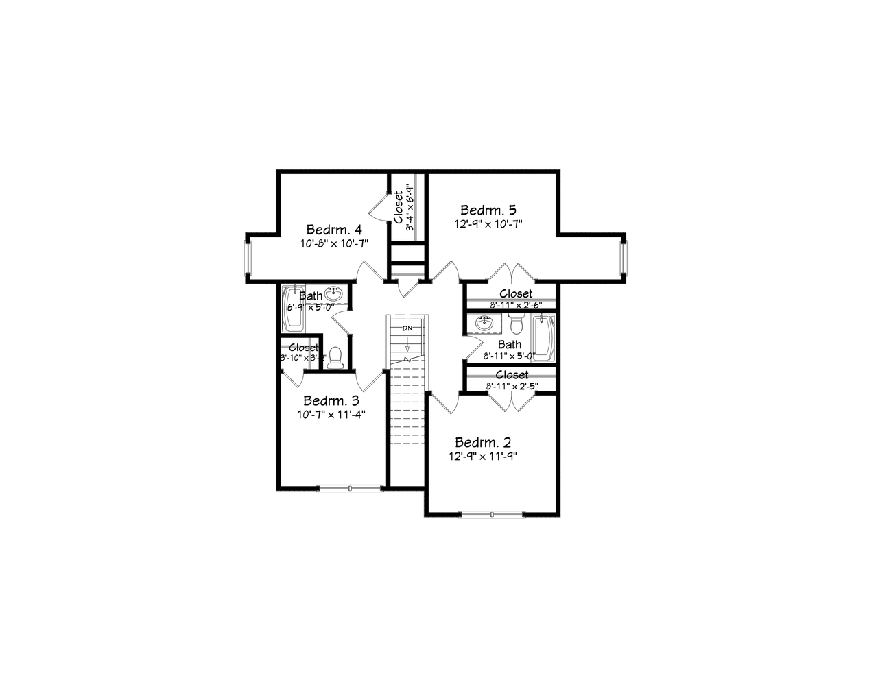 Traditional House Plan - 27289 - 2nd Floor Plan