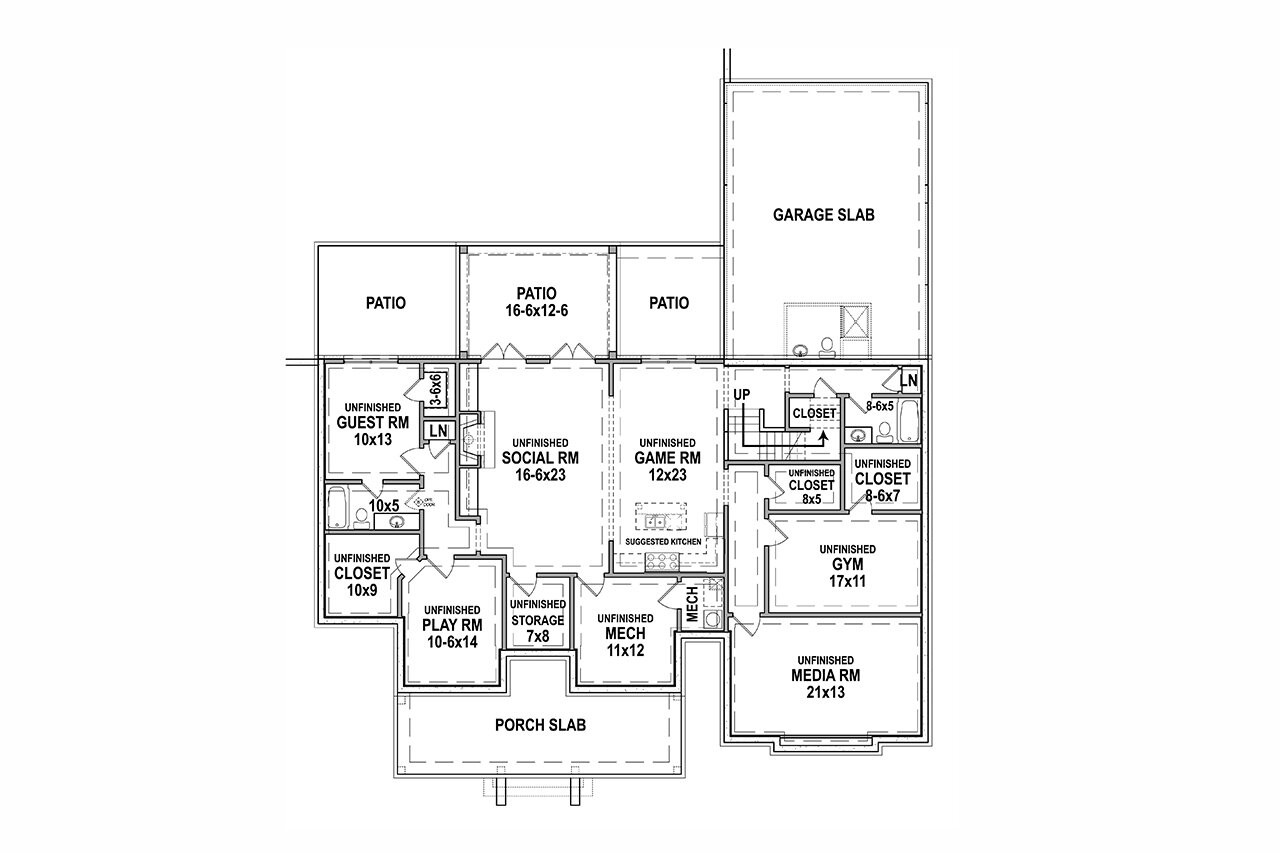 Farmhouse House Plan - Acorn Trail 98469 - Optional Floor Plan