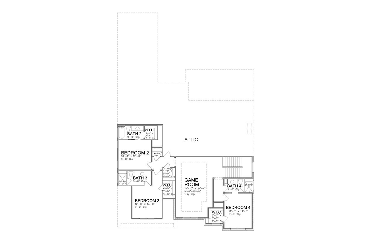 Prairie House Plan - 36838 - 2nd Floor Plan