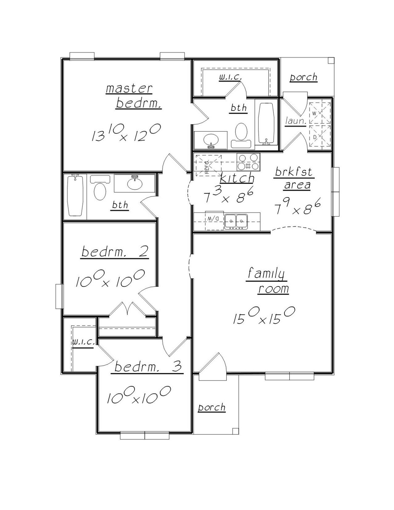 Cottage House Plan - 94126 - 1st Floor Plan