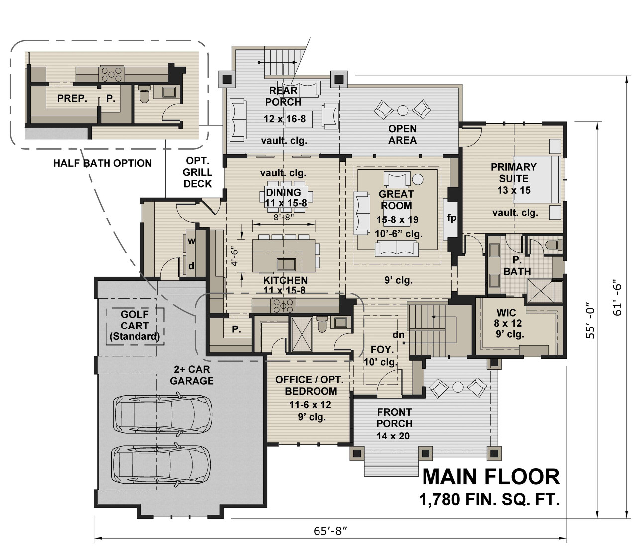 Farmhouse House Plan - Aurora Borealis 49080 - 1st Floor Plan