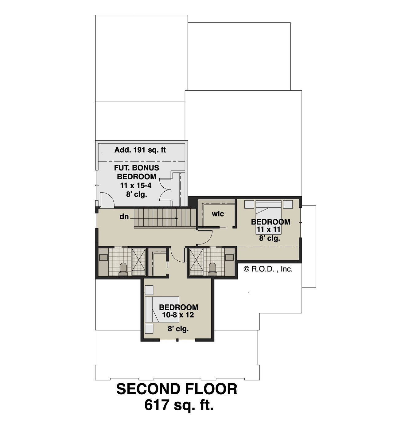 Craftsman House Plan - Willow Creek 61538 - 2nd Floor Plan