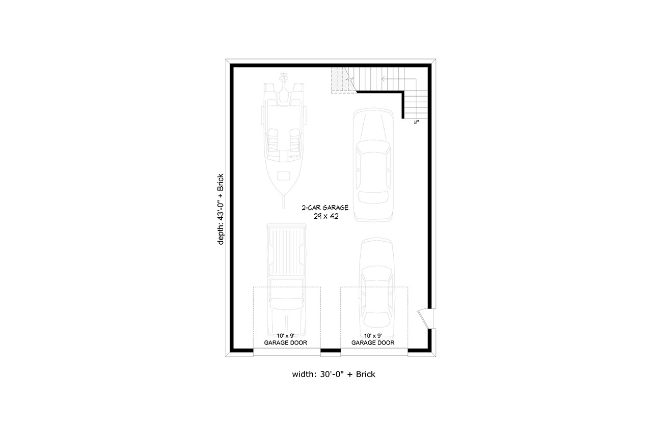 Country House Plan - Braselton Garage 56076 - 1st Floor Plan