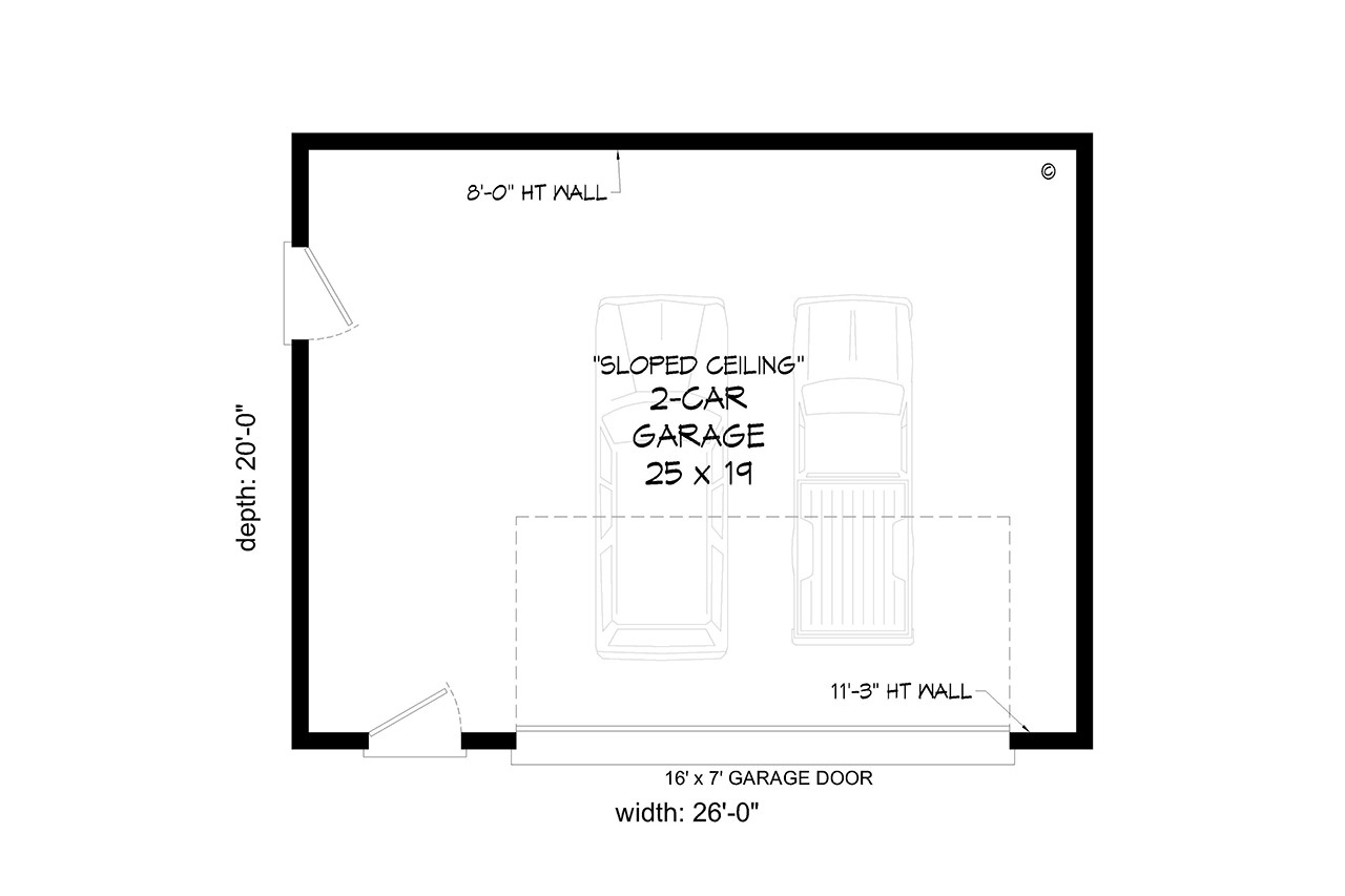Contemporary House Plan - Lakeville Garage 54559 - 1st Floor Plan
