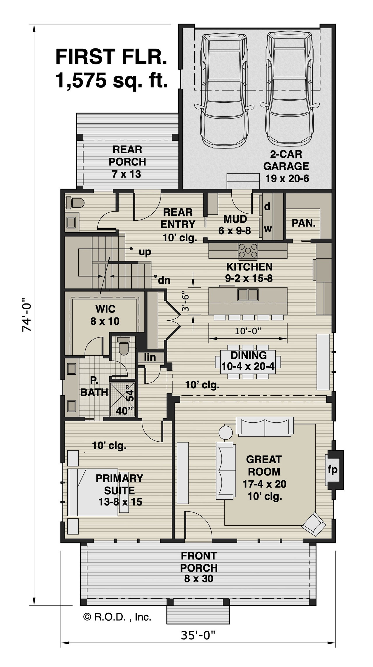 Farmhouse House Plan - Hayfield 32041 - 1st Floor Plan