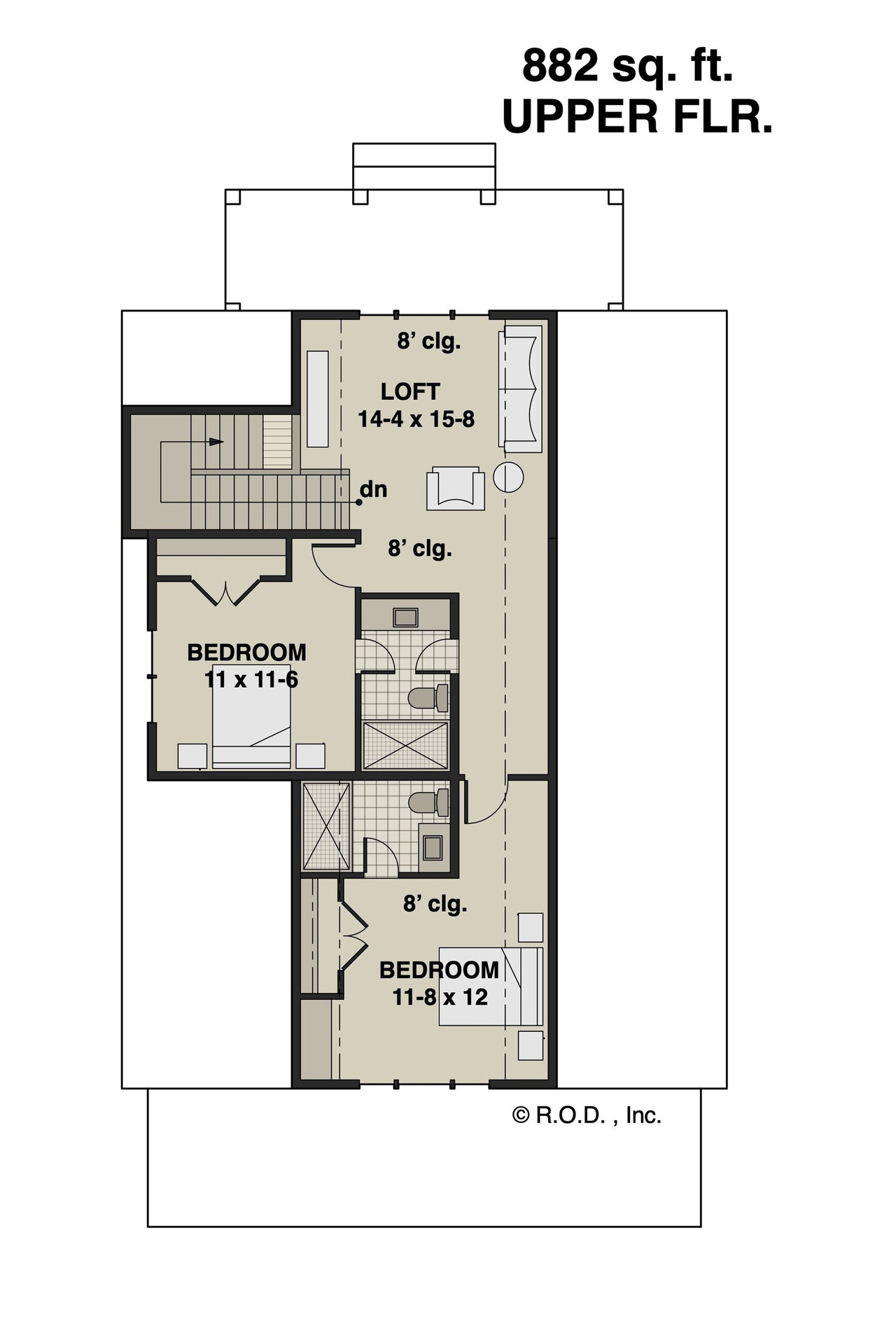 Farmhouse House Plan - Haywood 56686 - 2nd Floor Plan