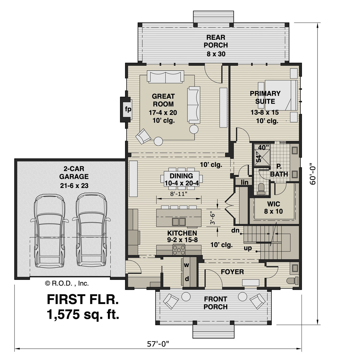 Farmhouse House Plan - Hayford 15284 - 1st Floor Plan