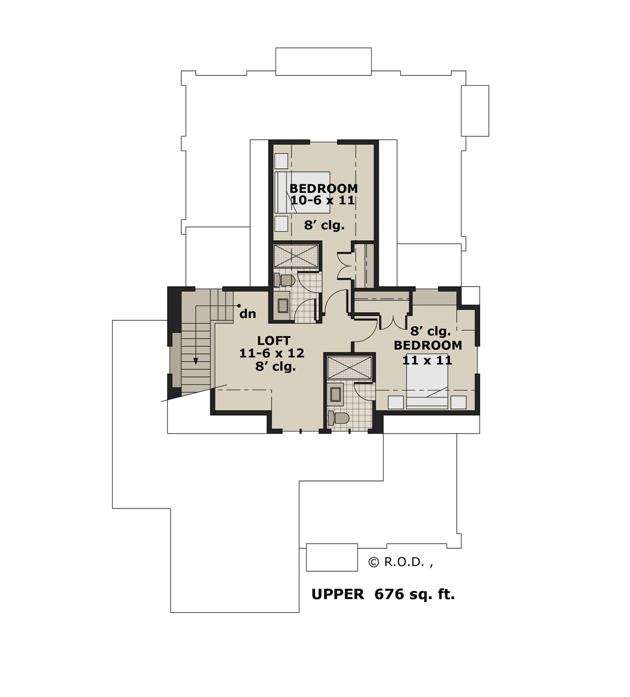 Farmhouse House Plan - Preston 80495 - 2nd Floor Plan