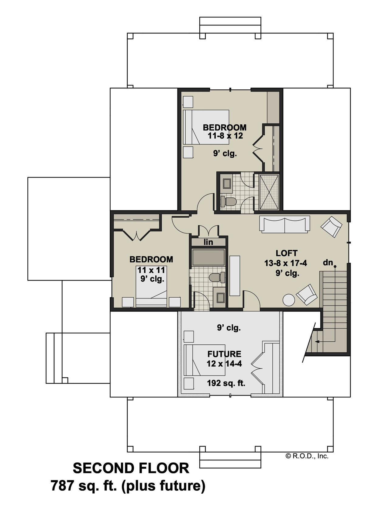 Farmhouse House Plan - Marilyn 53509 - 2nd Floor Plan