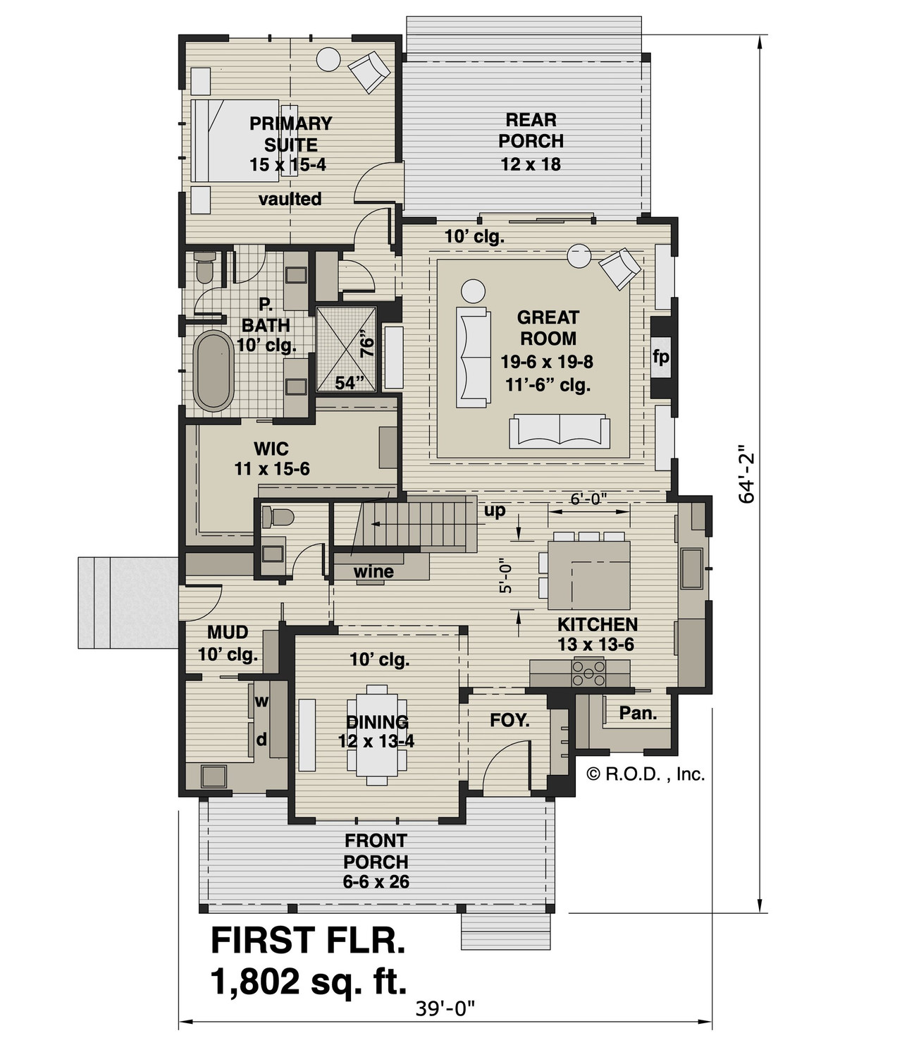Farmhouse House Plan - Brighton Meadows 31374 - 1st Floor Plan